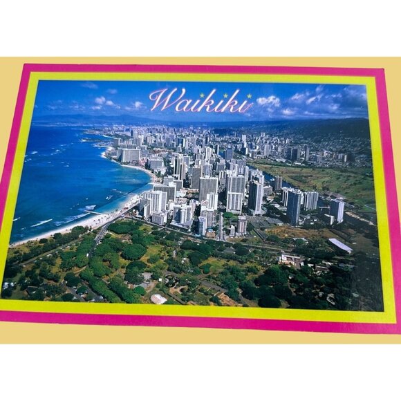 Vintage Waikiki Hawaii Postcard By Phil Mattes SKU 0215 - Picture 2 of 4